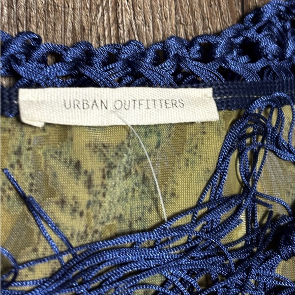 NWT! Urban Outfitters Roxanna Fringe Velvet Burnout Kimono Cover-up - Picture 5 of 9